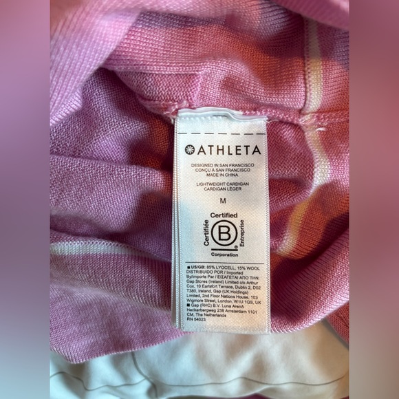 Athleta lightweight merino wool lyocel button up cardigan with pockets sz M - Picture 9 of 9